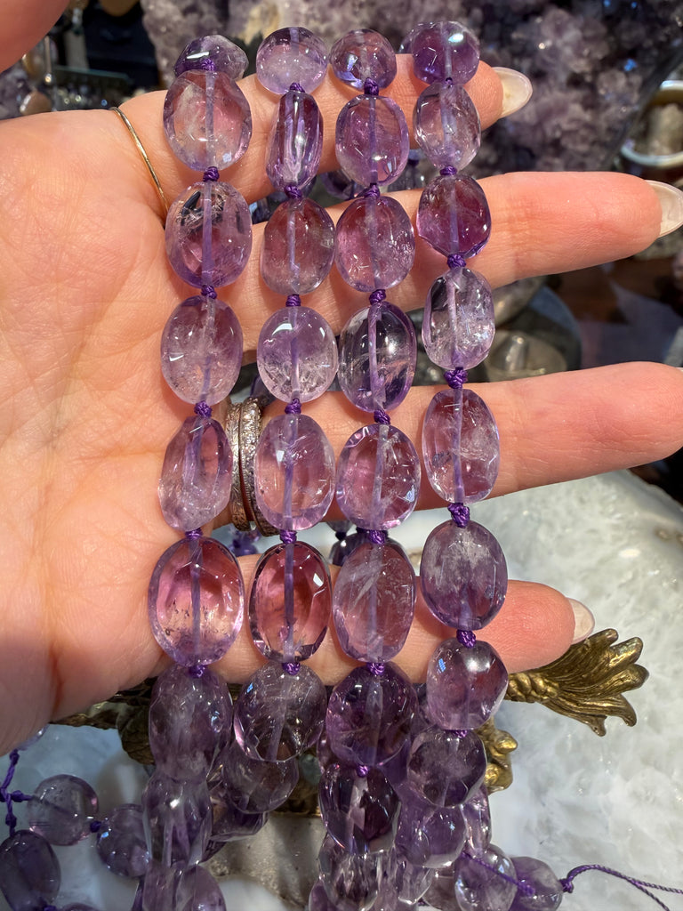 Amethyst beveled cut faceted 14mm gemstones beads