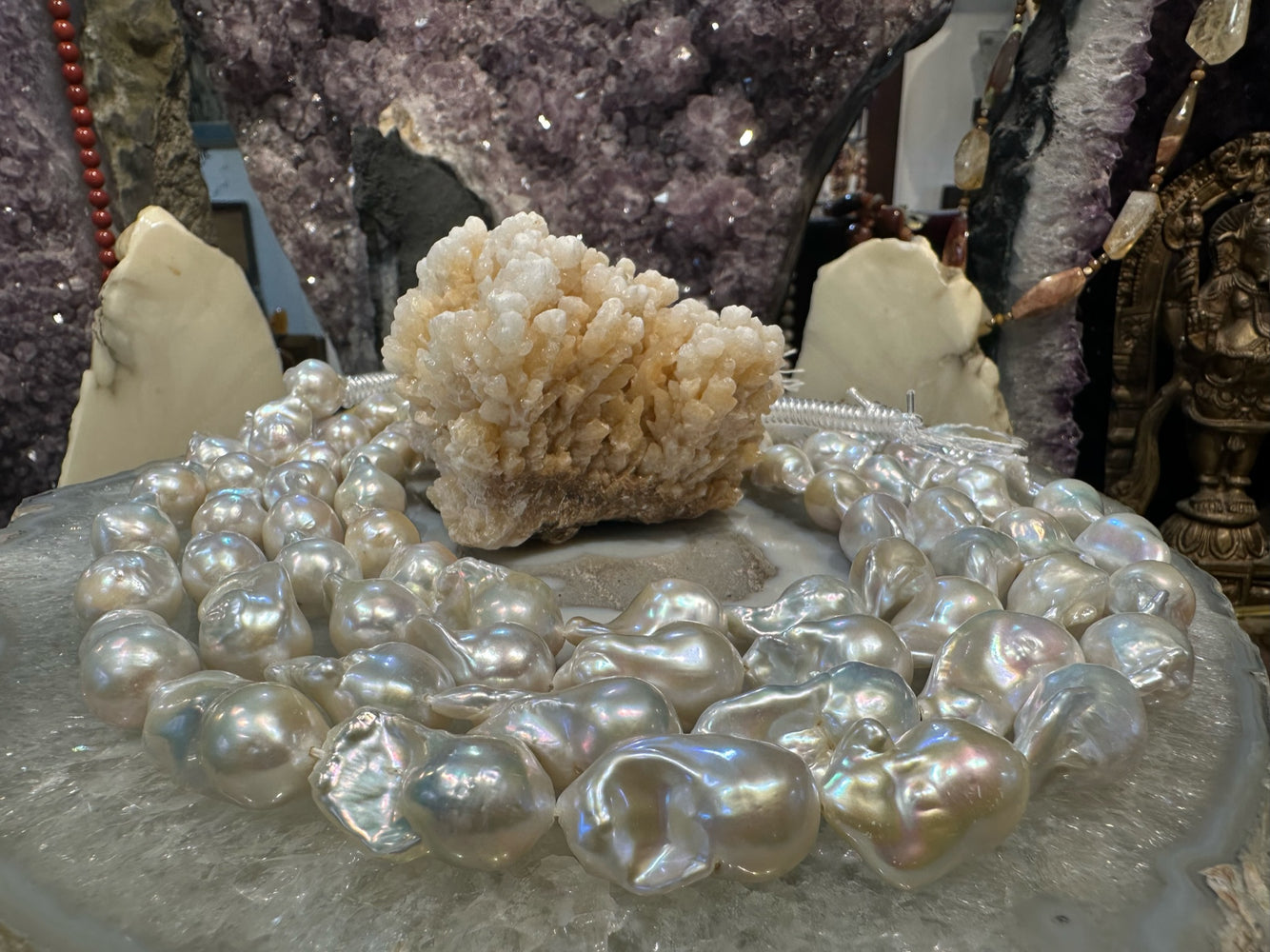 14mm Large Natural White Baroque Freshwater Pearls