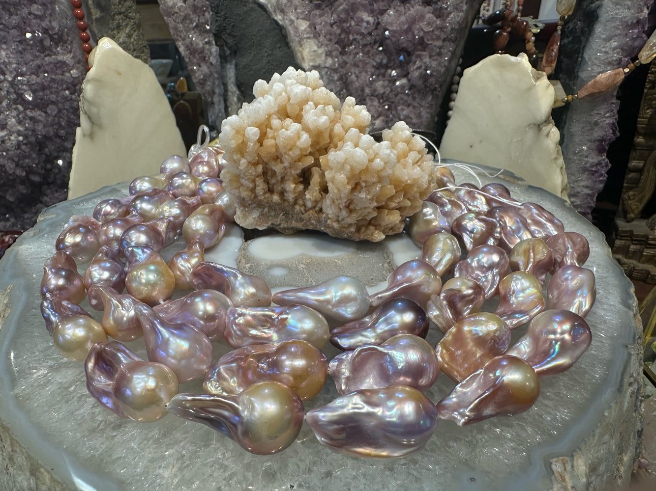 14-16mm Large Natural Multicolour Baroque Freshwater Pearls