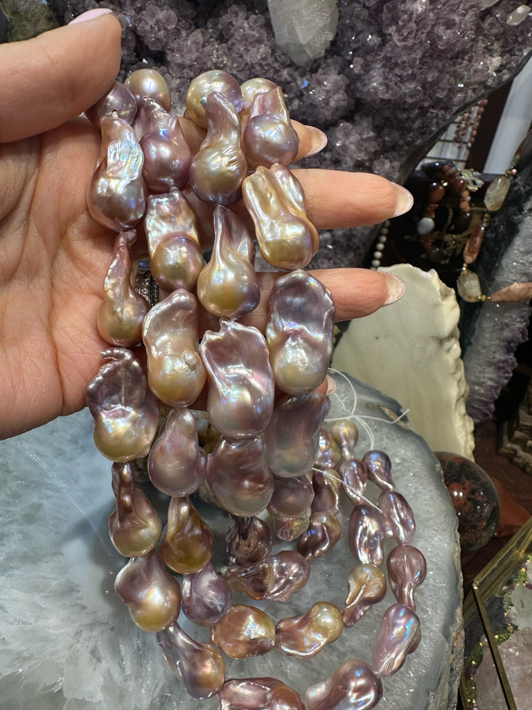 14-16mm Large Natural Multicolour Baroque Freshwater Pearls