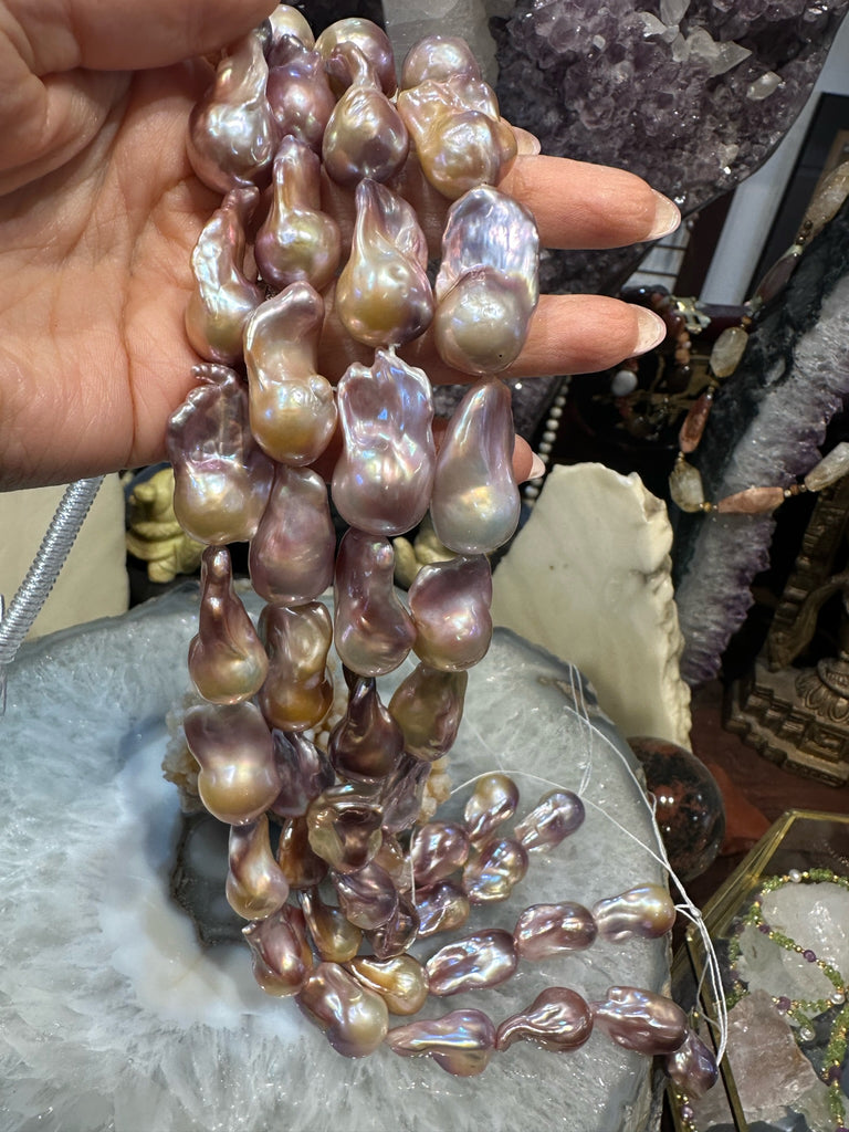 14-16mm Large Natural Multicolour Baroque Freshwater Pearls