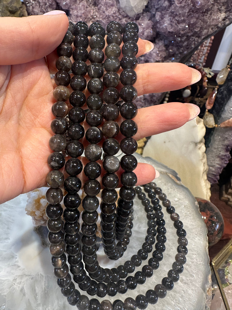 8mm Scapolite Round Gemstone Beads (Natural Cat's Eye)