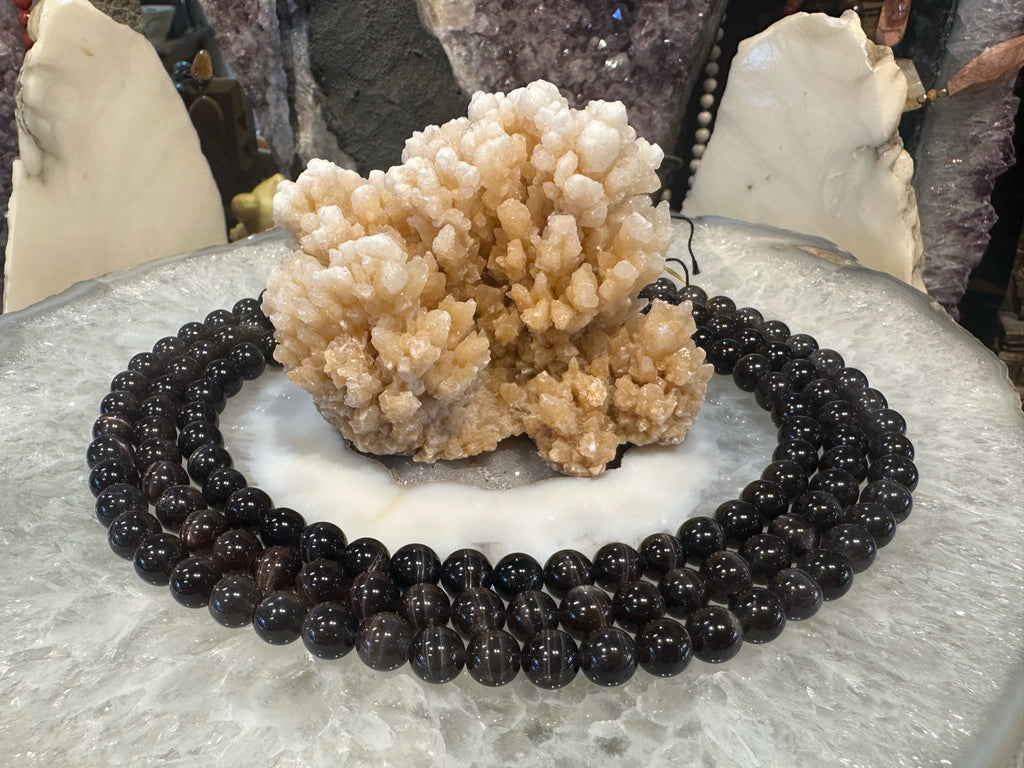 Top 8mm Scapolite Round Gemstone Beads (Natural Cat's Eye)