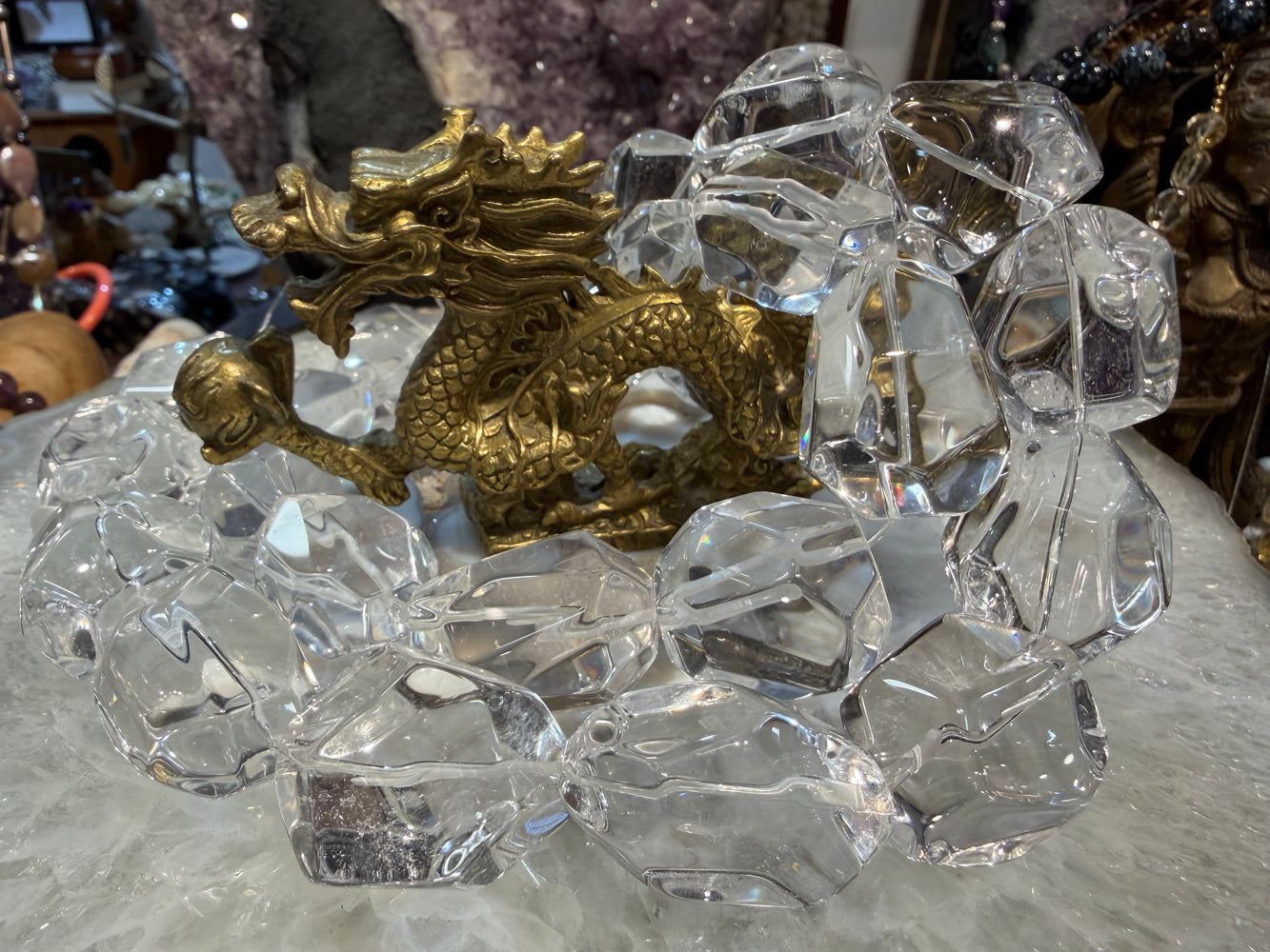 Huge ice chiseled quartz 26-32mm gemstones beads