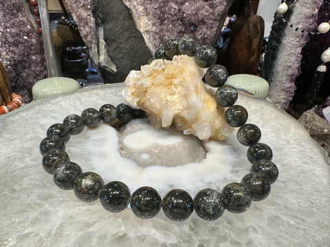 Natural Green kyanite round gemstone beads- 14mm