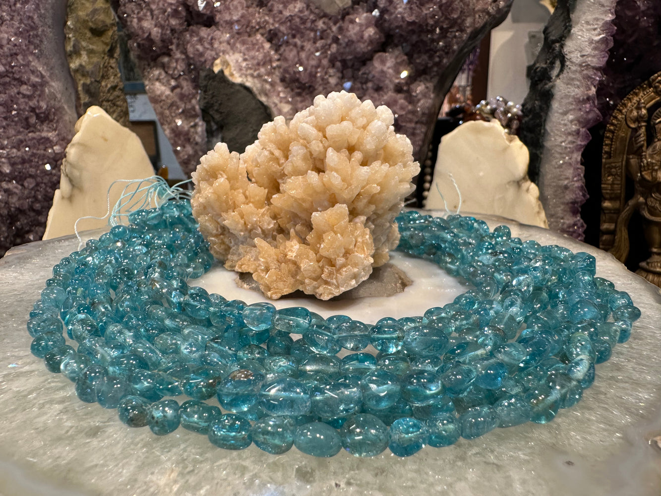 Apatite nugget 7-8mm gemstones beads