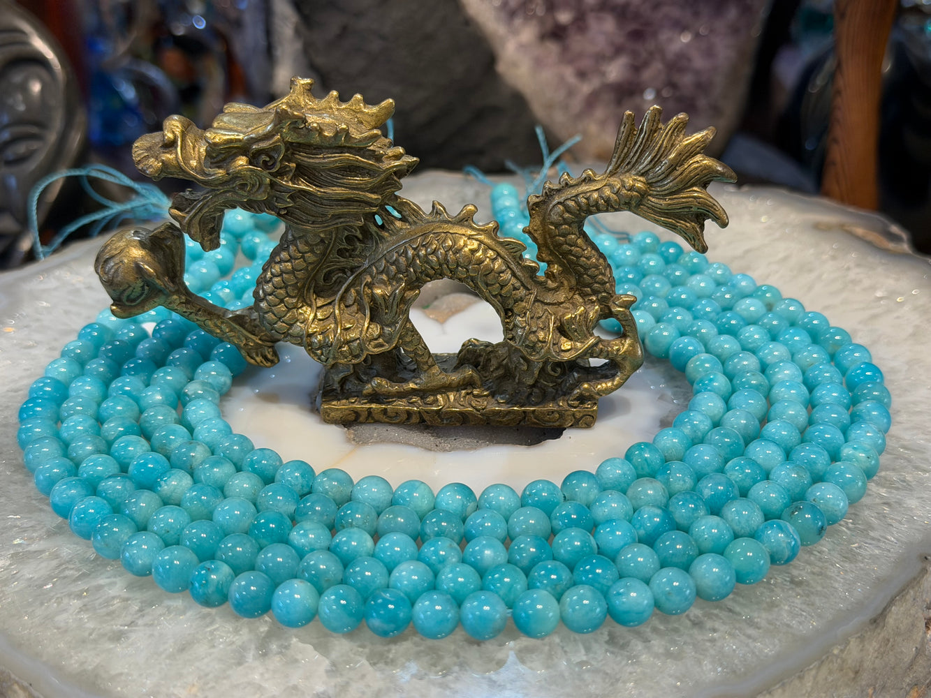 Superb Amazonite 8mm gemstone beads