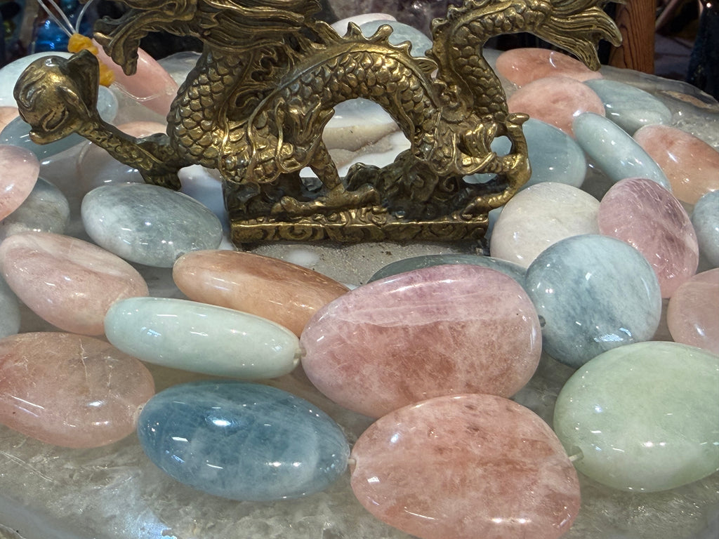 Superb Aquamarine & morganite huge tumble gemstone