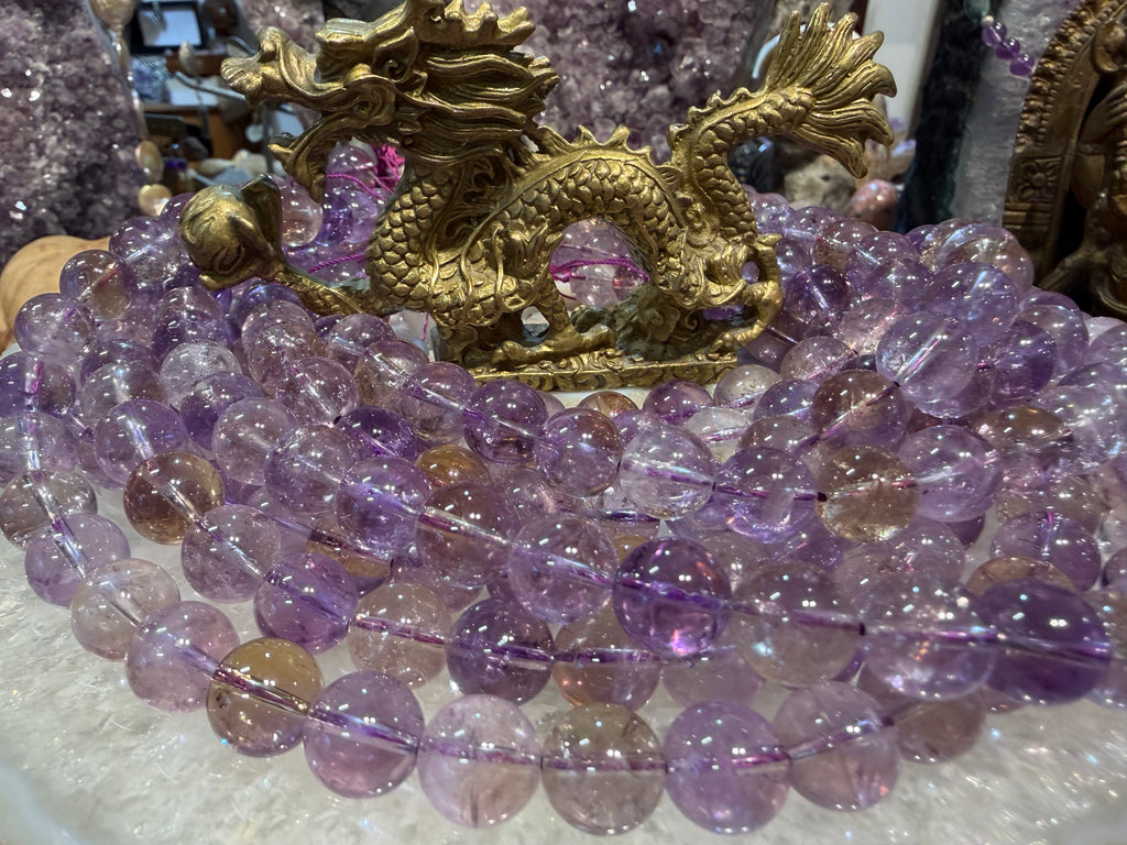 Ametrine 12mm round gemstones beads