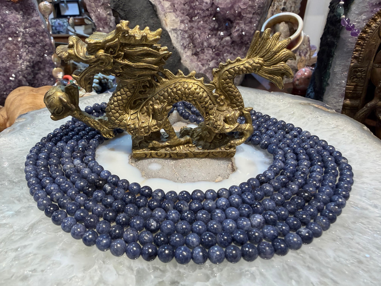 Natural Blue sapphire 6mm gemstone beads