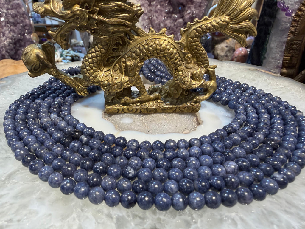 Natural Blue sapphire 6mm gemstone beads