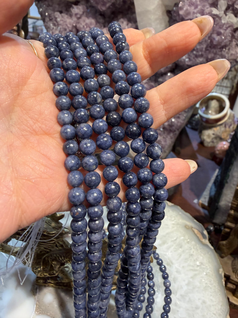 Natural Blue sapphire 6mm gemstone beads