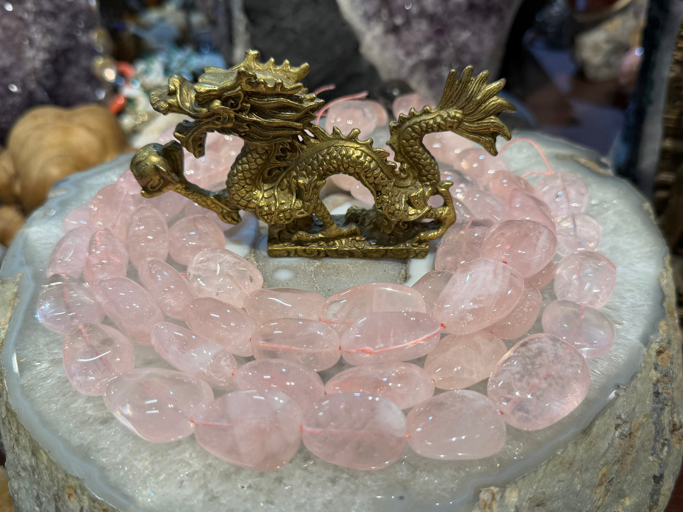 Rose quartz tumble 25-30mm gemstones beads