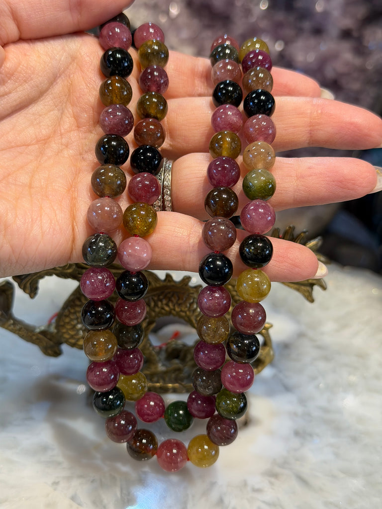 Stunning Tourmaline multicolour 9mm gemstones