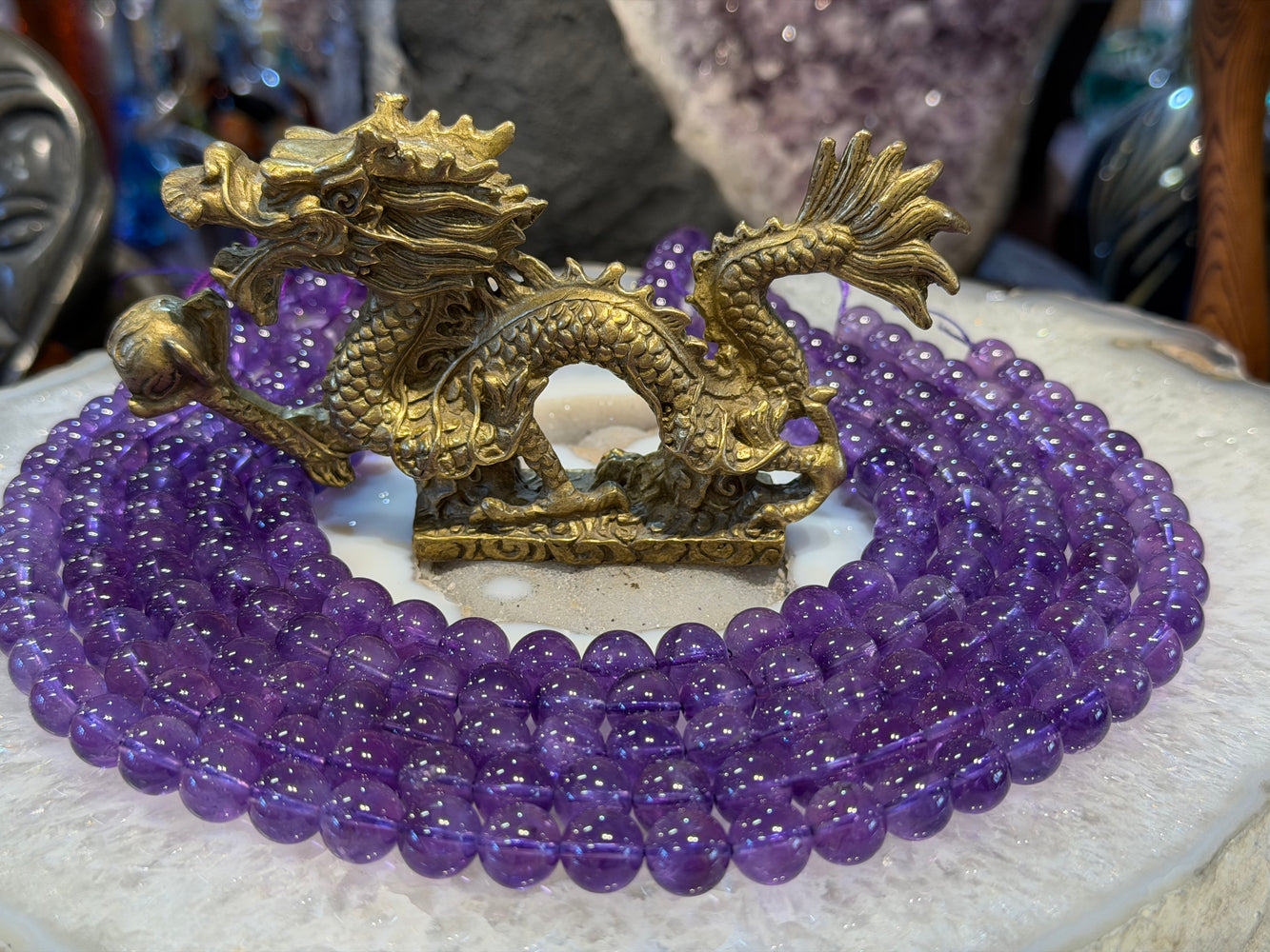 Amethyst deep 10mm gemstones beads