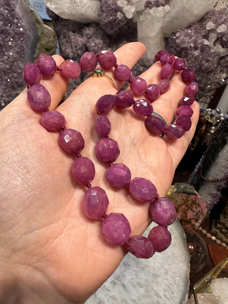 Stunning Ruby fancy faceted cut 8-12mm gemstone