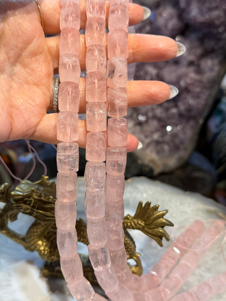 Beautiful Rose Quartz 15mm faceted cut gemstones