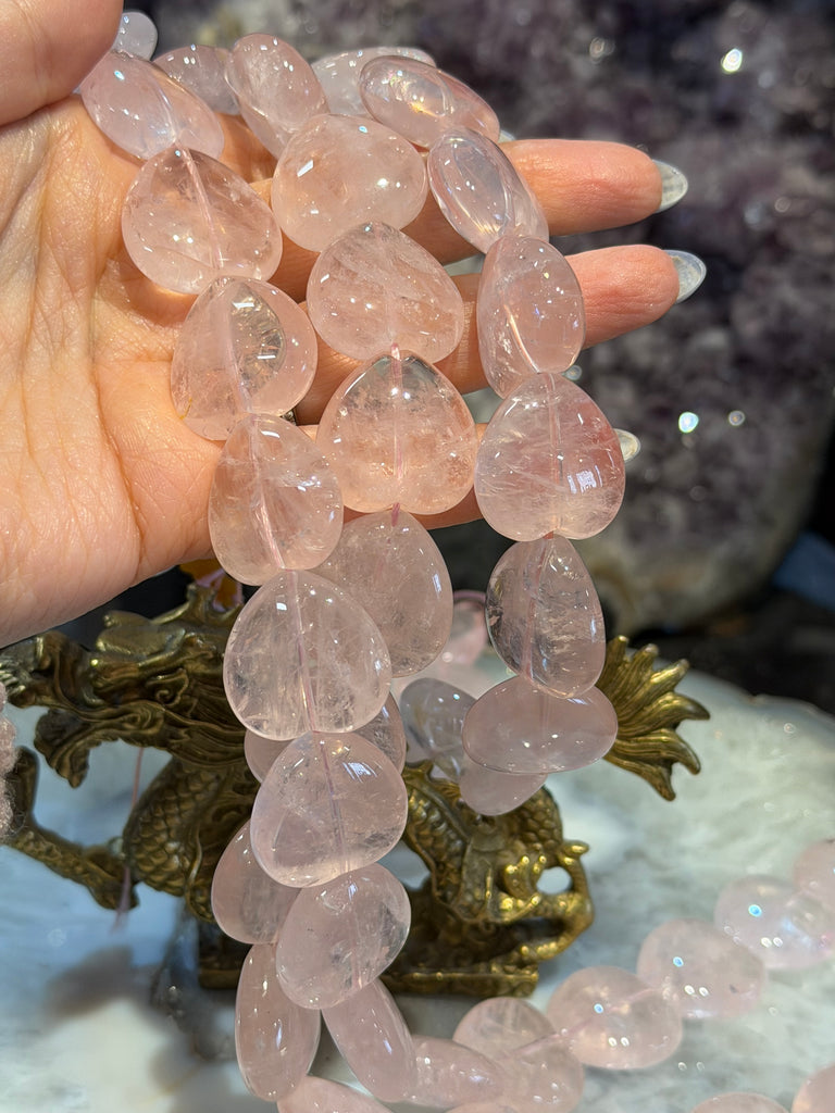 Superb Rose Quartz huge 22mm heart gemstone