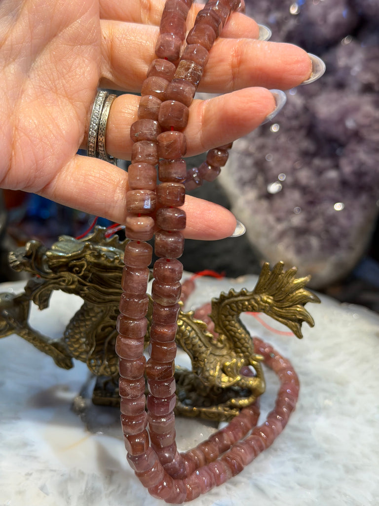 Beautiful Pink Rubellite tourmaline 8mm Stepcut gemstone