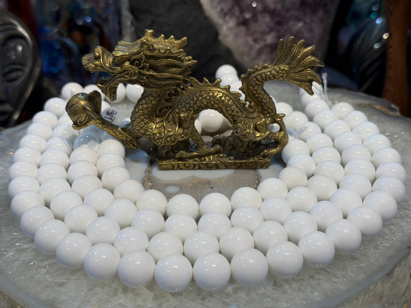 White agate 15mm gemstone beads