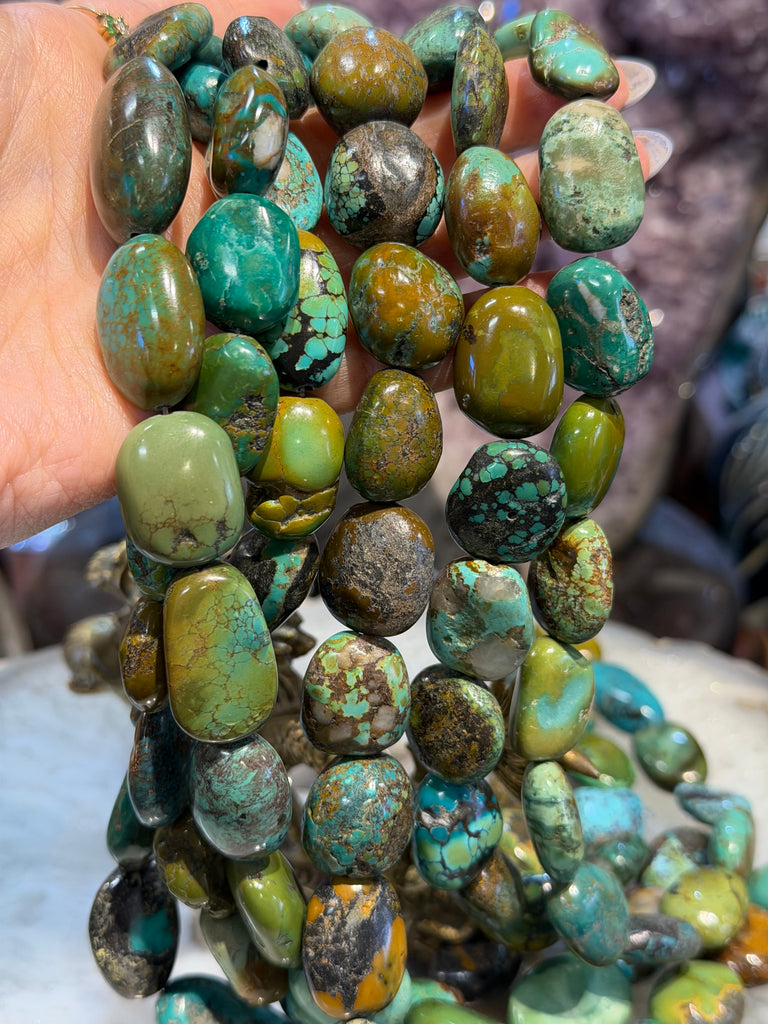 Turquoise matrix large 19-22mm tumble gemstones