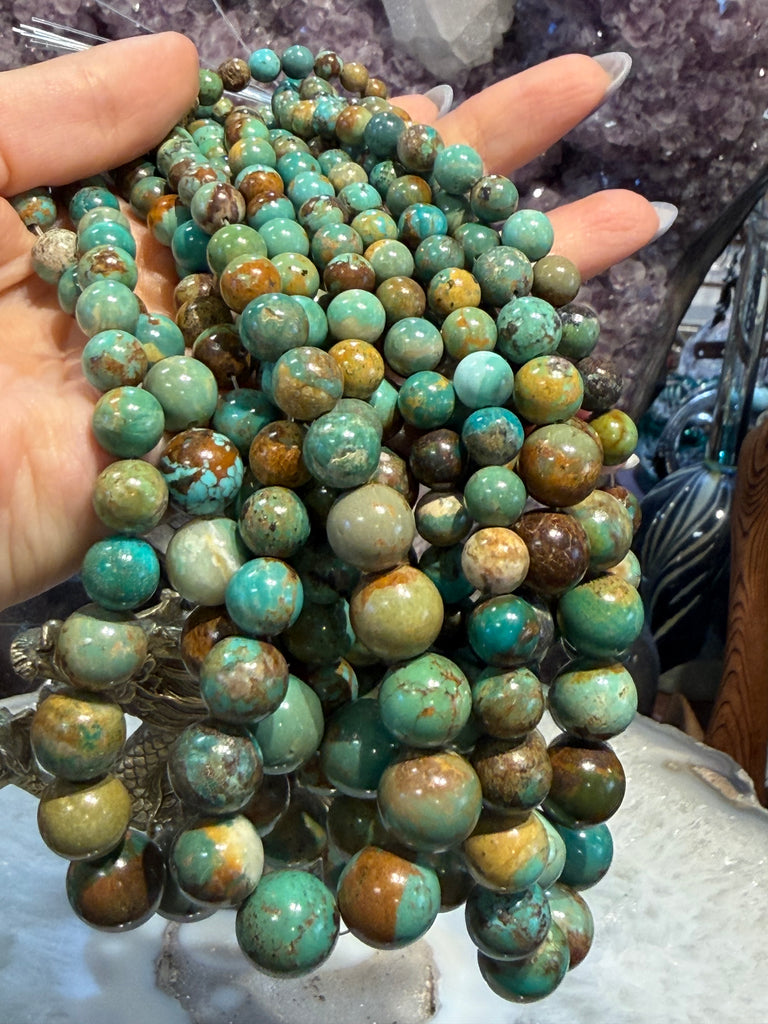 Turquoise graduated 4-14mm matrix gemstones