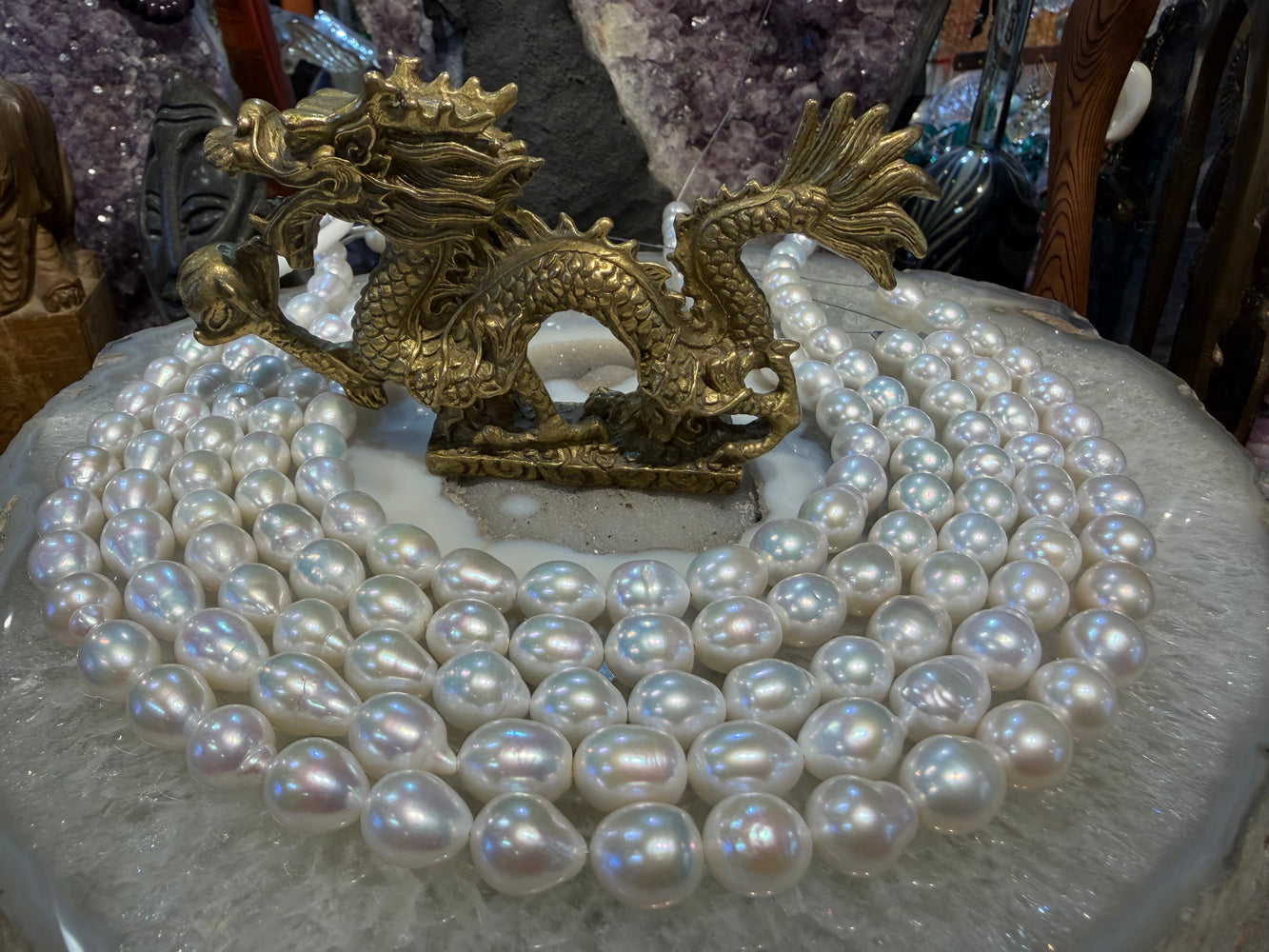 Beautiful 13mm lustrous freshwater pearls beads