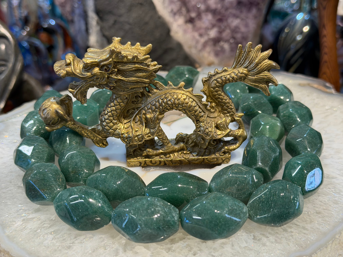 Huge Aventurine 30mm long gemstones beads