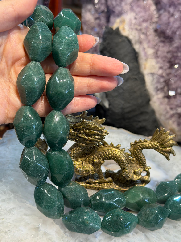 Huge Aventurine 30mm long gemstones