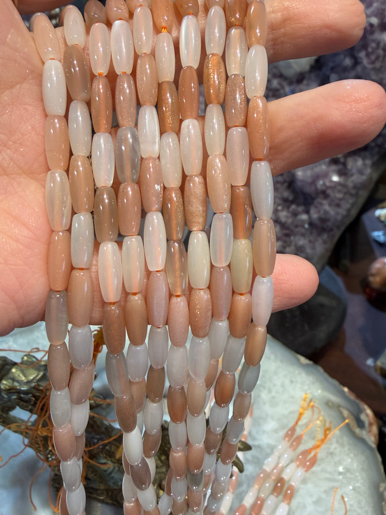 Superb Moonstone mix oval 10mm gemstone beads