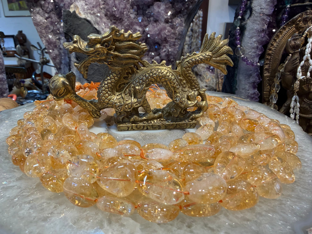 Citrine honey nugget 11-20mm gemstone beads