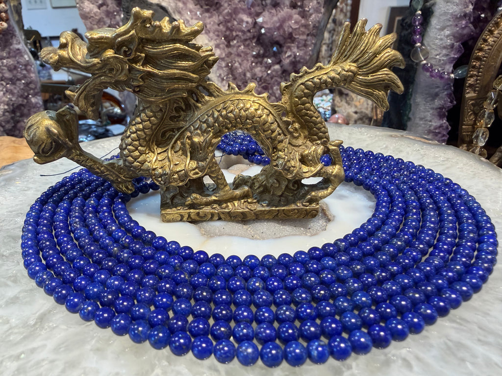 Lapis deep blue 5mm gemstones beads