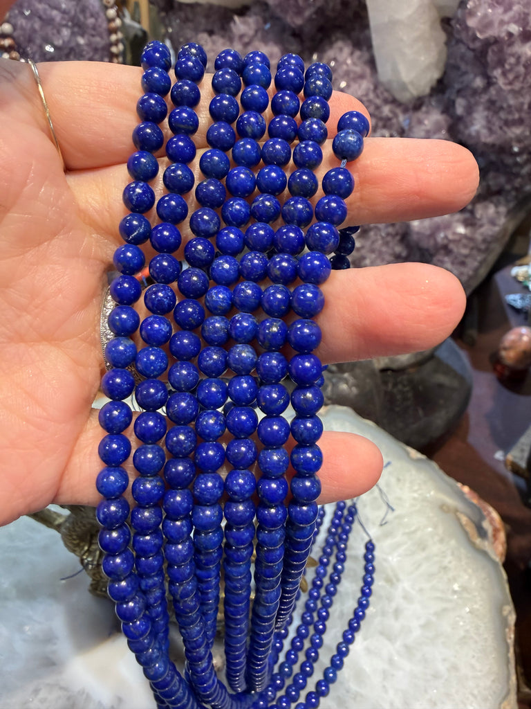 Lapis deep blue 5mm gemstones beads