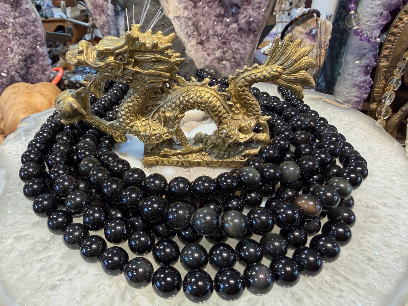 Rainbow obsidian 10mm gemstones beads
