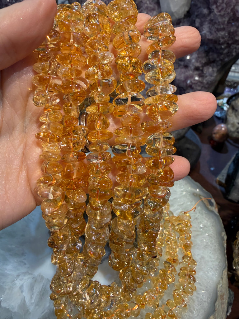 Citrine gemmy nugget 12-14mm gemstone beads