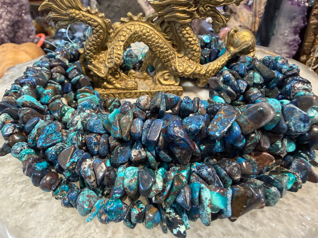 Chrysocolla nugget 8-14mm gemstone beads