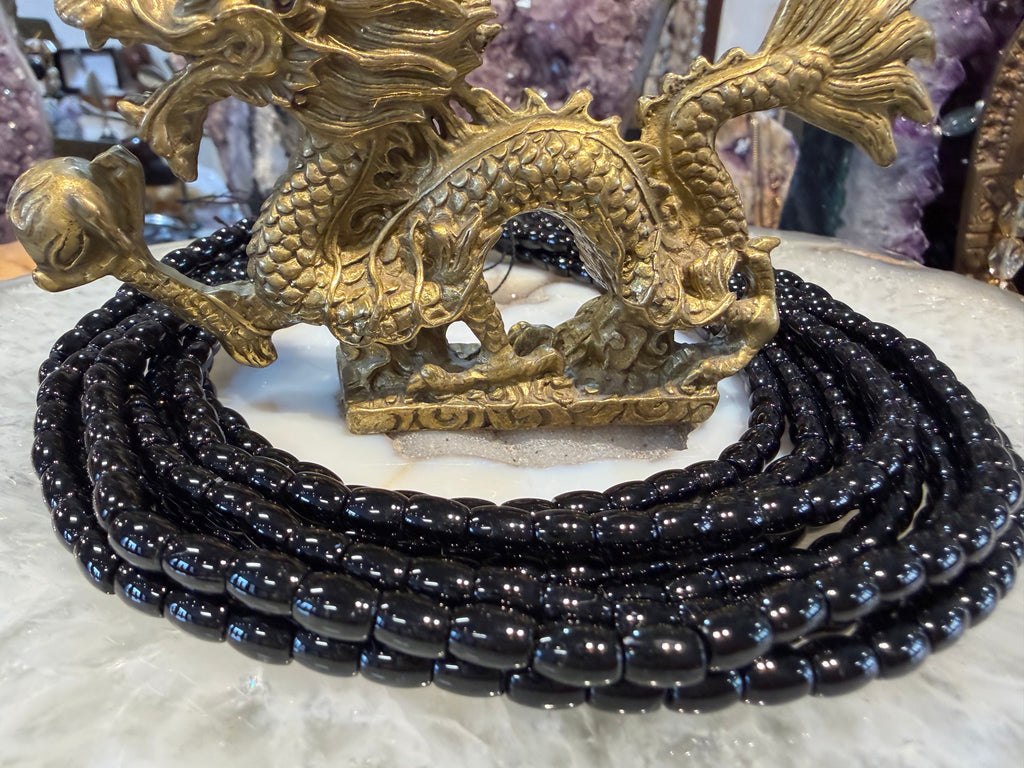 Black tourmaline oval 7mm gemstone