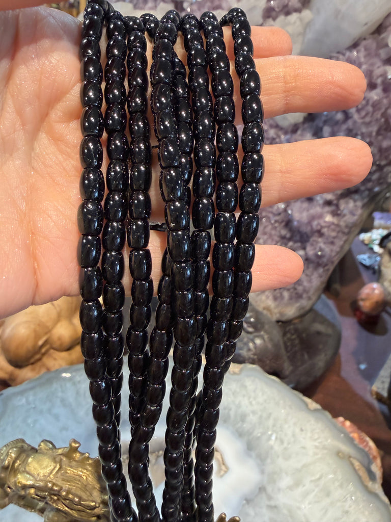 Black tourmaline oval 7mm gemstone