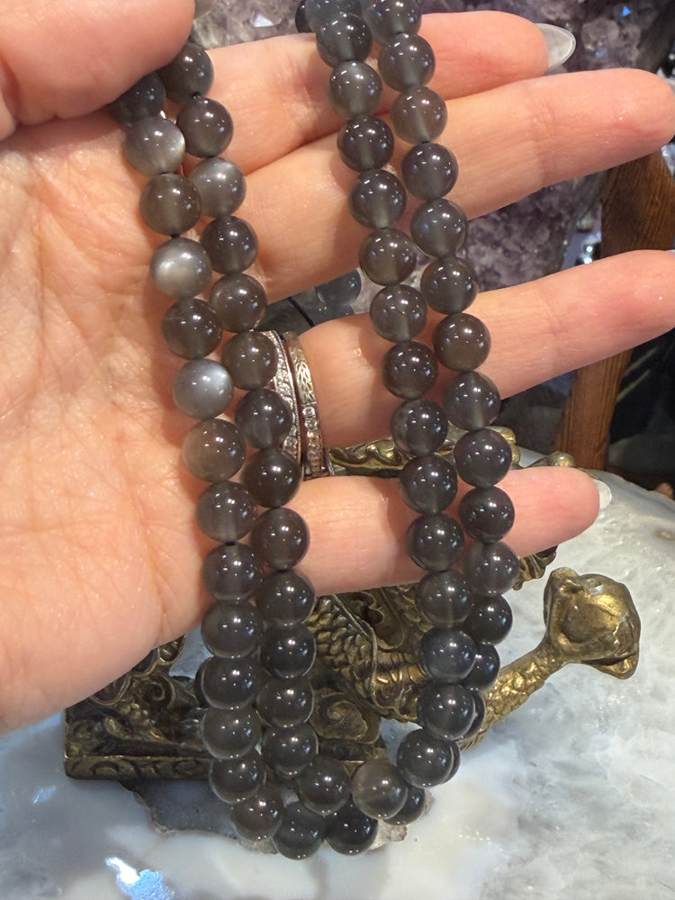 Dark moonstone 8mm top shimmer gemstone