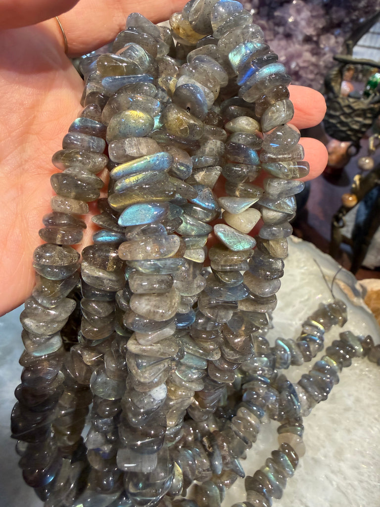 Labradorite flash nugget 10-13mm gemstone beads