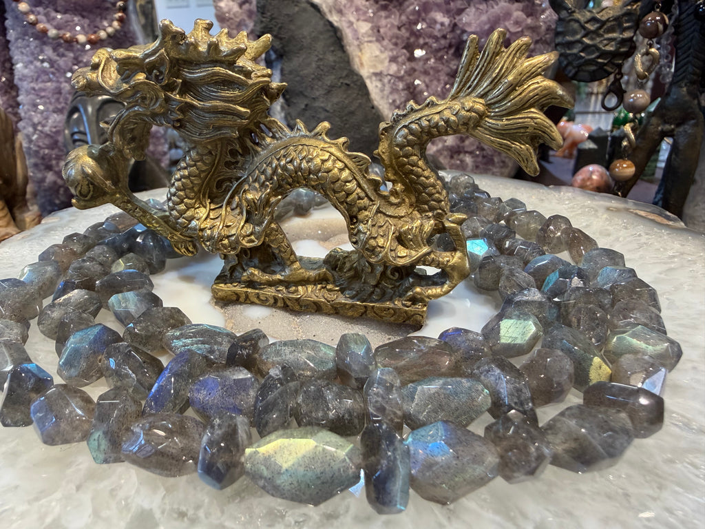 Superb labradorite 2 way cut flash gemstones beads