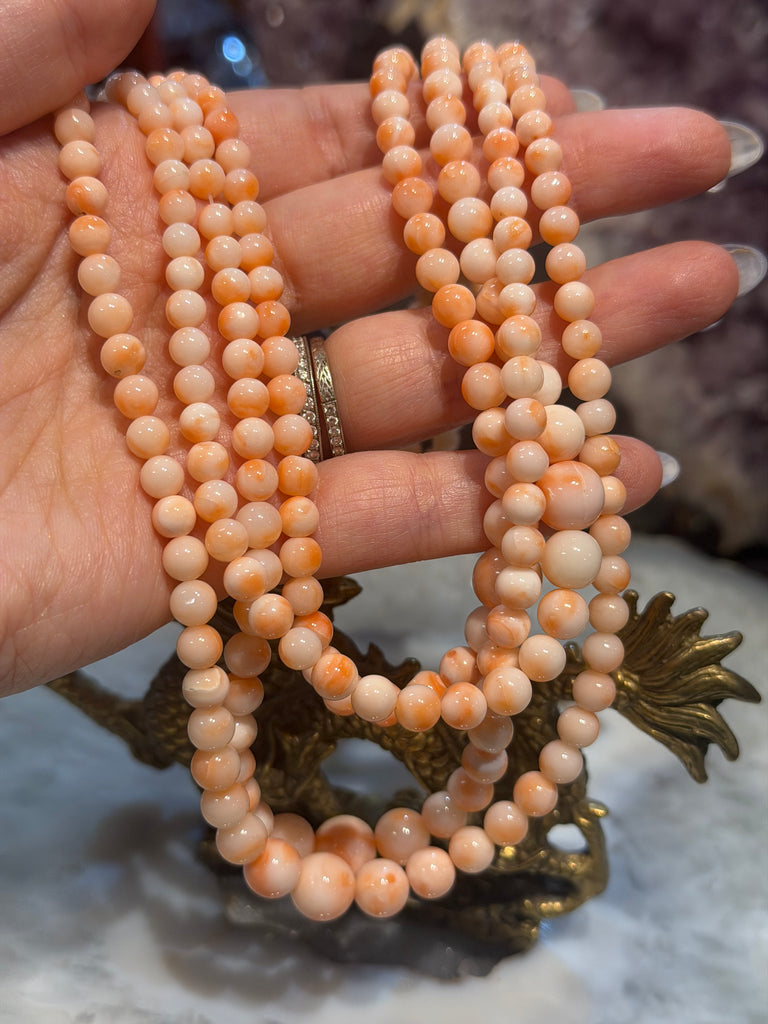 Beautiful Angelskin coral 4-9mm graduated