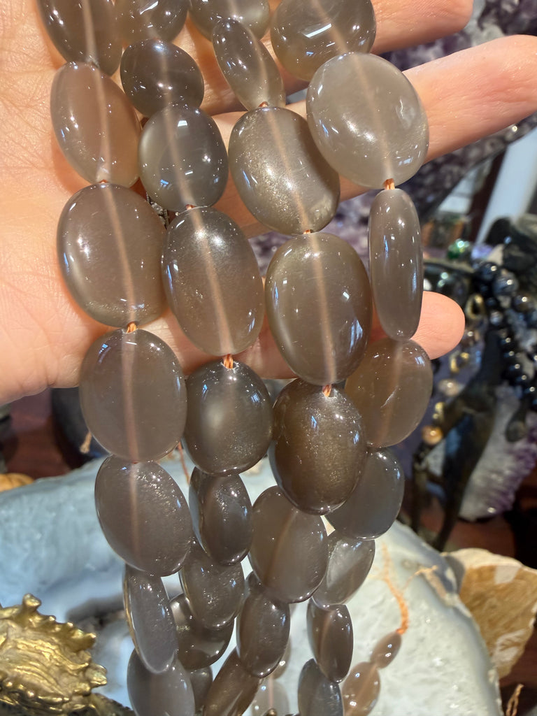 Superb moonstone oval 18-20mm shimmer gemstone beads