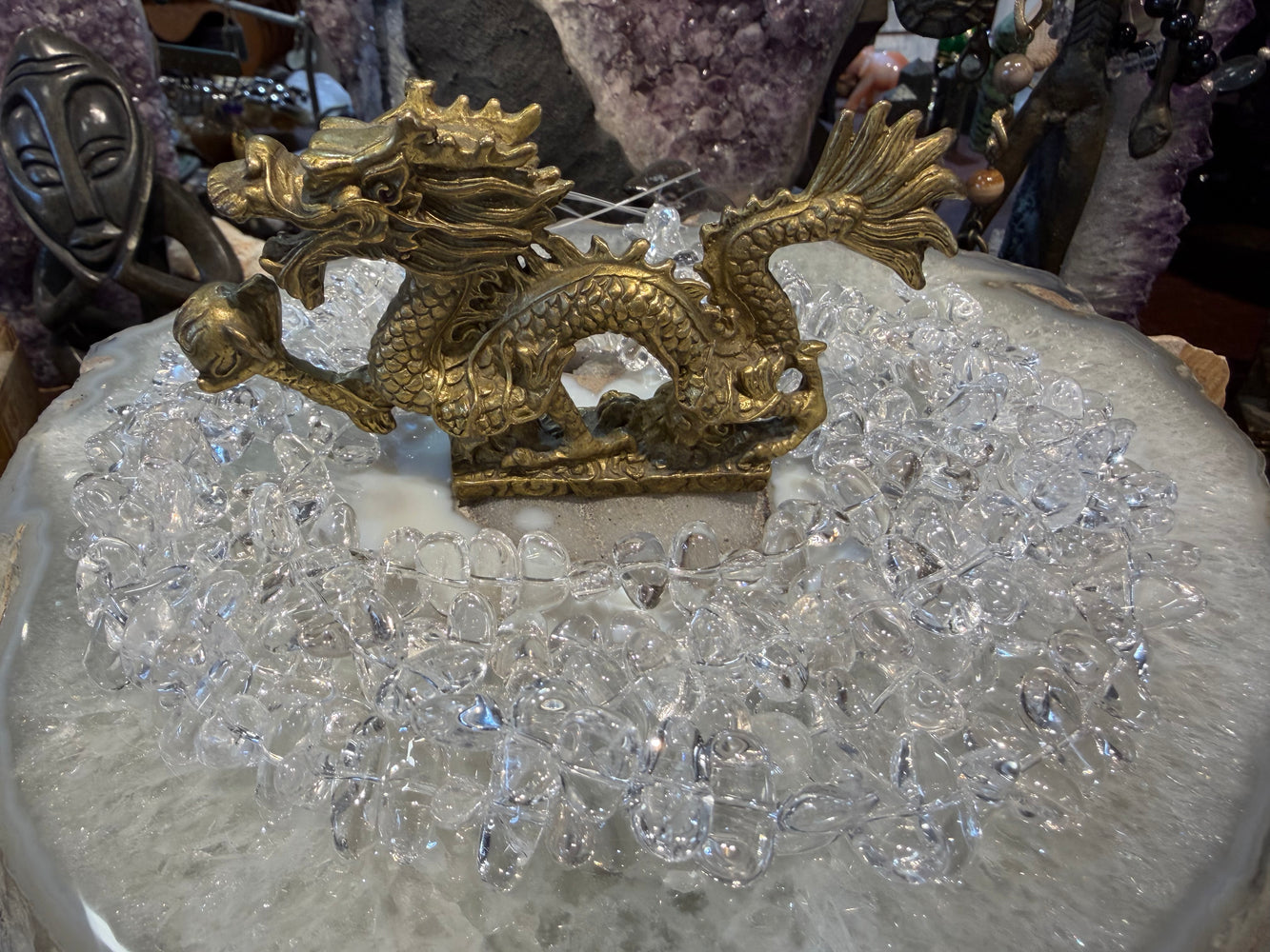 Quartz center drill 14-18mm gemstone beads