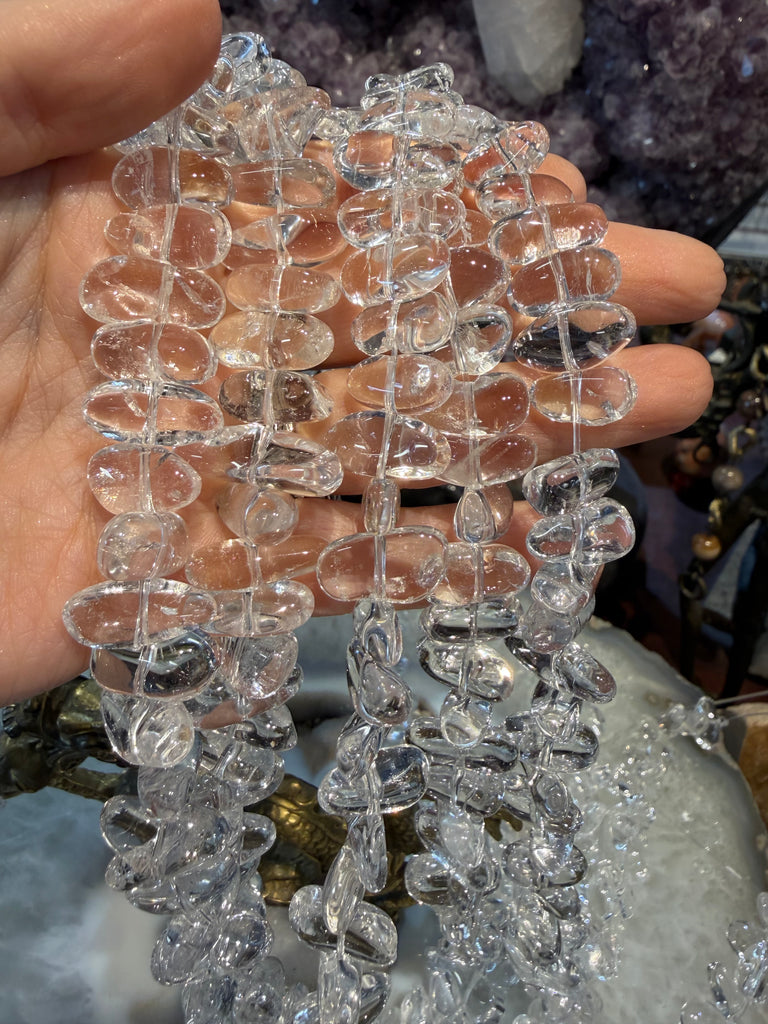 Quartz center drill 14-18mm gemstone beads