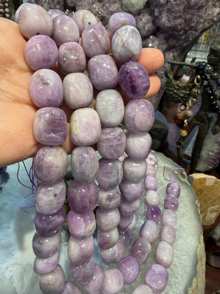 Superb kunzite 15-17mm gemstone beads
