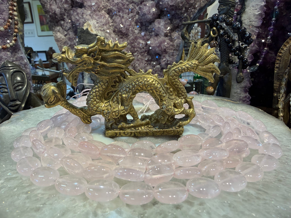 Rose quartz oval 16mm gemstone beads