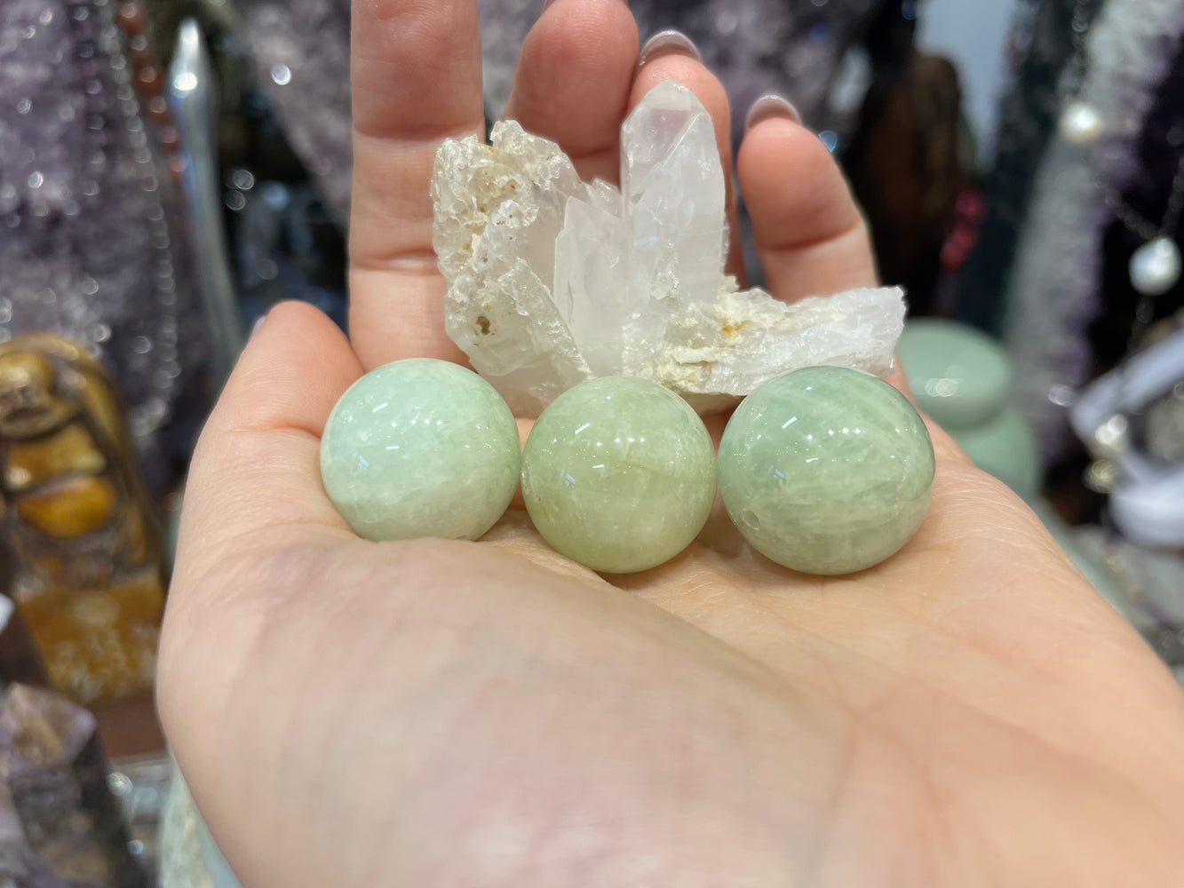 3 Aquamarine 20mm  Seafoam beryl gemstones beads