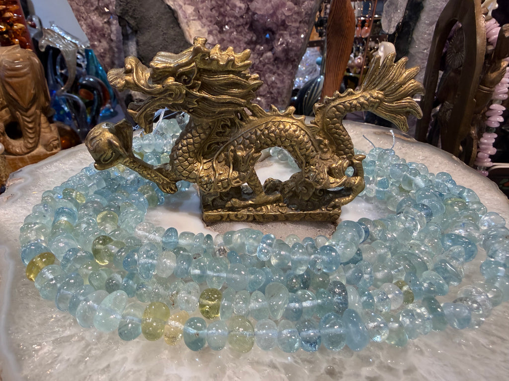 Aquamarine gemmy freeform 8-10mm gemstones