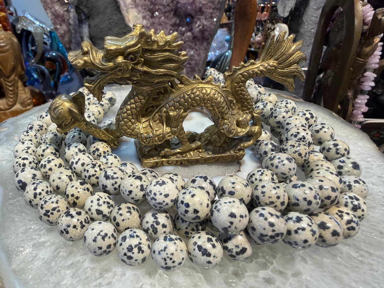 Dalmation jasper 12mm gemstone